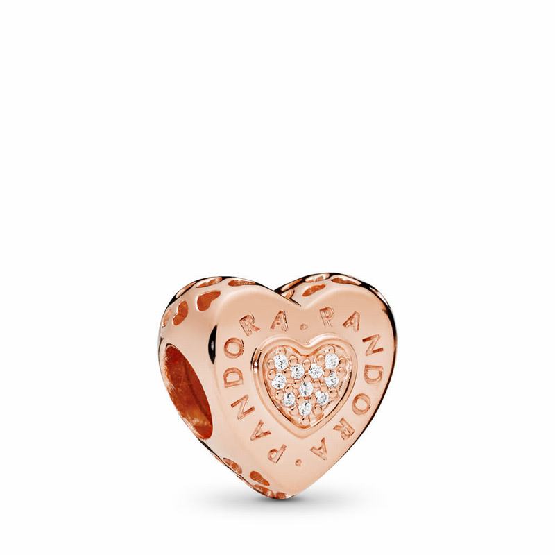 Pandora Rose™ Signature Heart Charm Online NZ (720564-GUC)